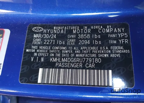 2024 Hyundai Elantra Sel from USA, damaged, VIN KMHLM4DG6RU779180